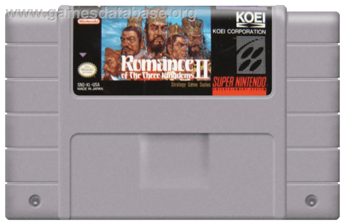 Romance of the Three Kingdoms II - Nintendo SNES - Artwork - Cartridge