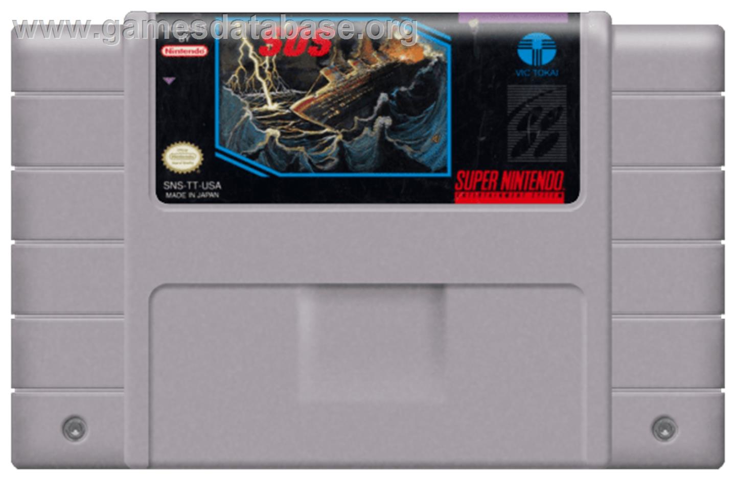 SOS - Nintendo SNES - Artwork - Cartridge