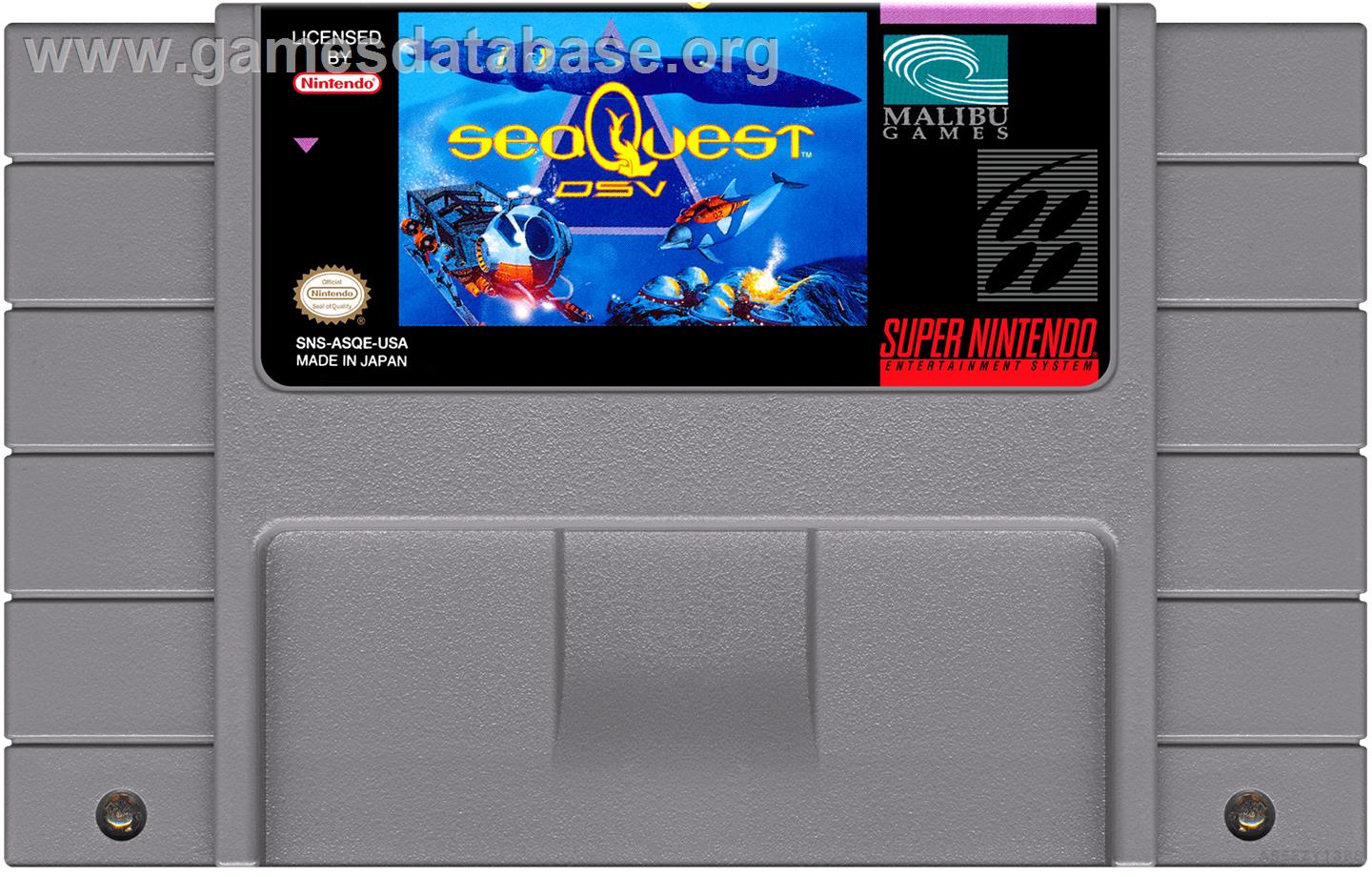 Seaquest Dsv - Nintendo SNES - Artwork - Cartridge