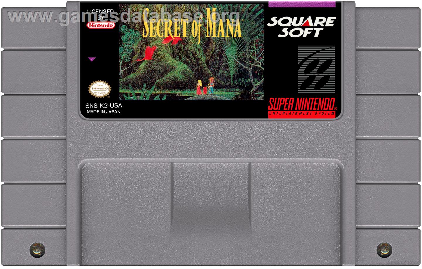 Secret Of Mana - Nintendo SNES - Artwork - Cartridge