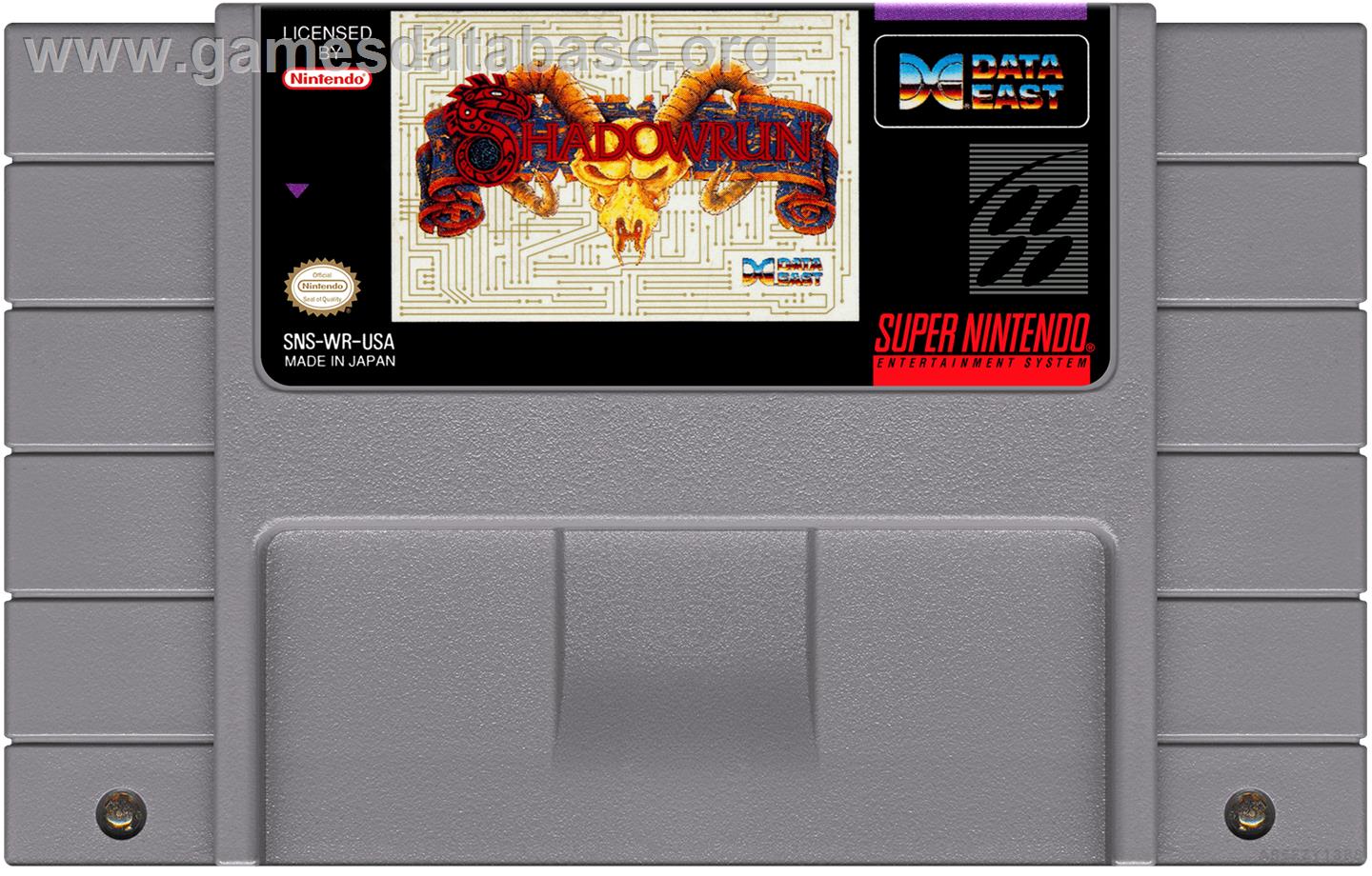 Shadowrun - Nintendo SNES - Artwork - Cartridge