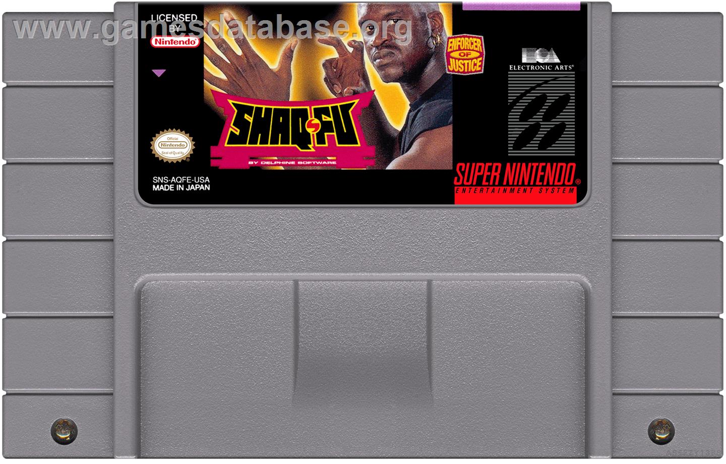 Shaq Fu - Nintendo SNES - Artwork - Cartridge