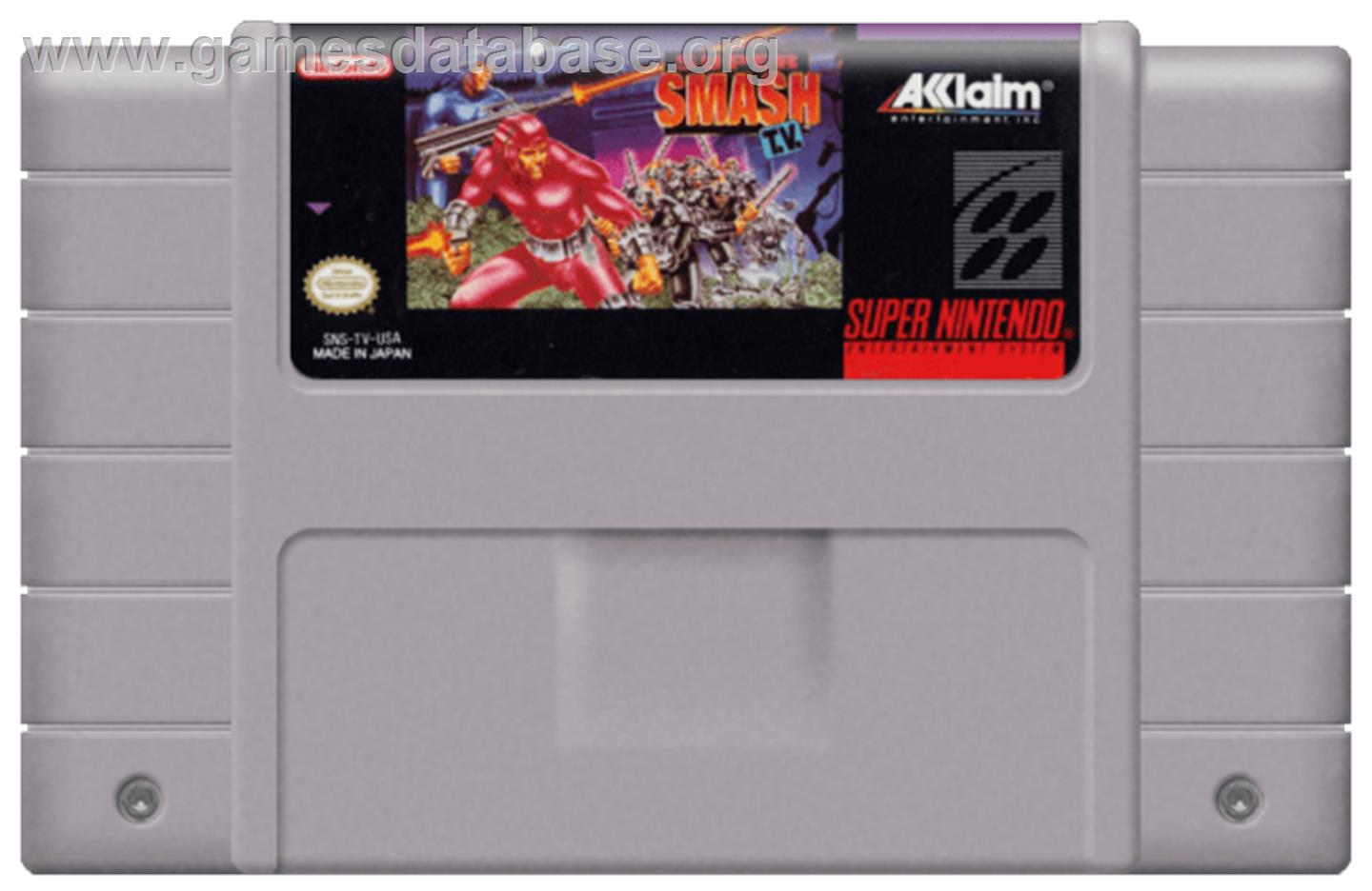 Smash T.V. - Nintendo SNES - Artwork - Cartridge