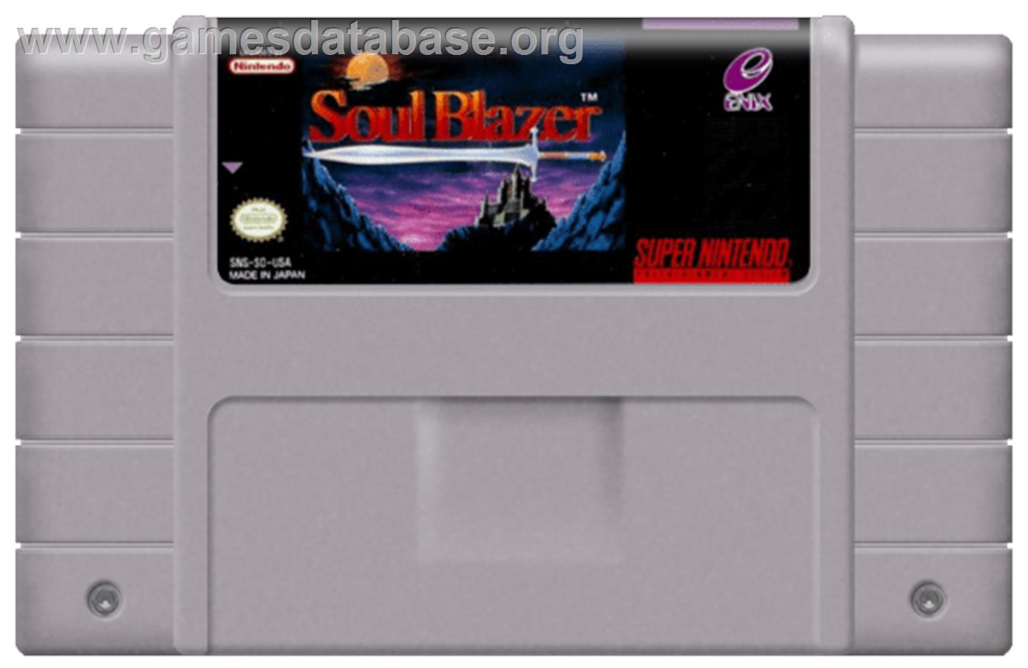 Soul Blazer - Nintendo SNES - Artwork - Cartridge