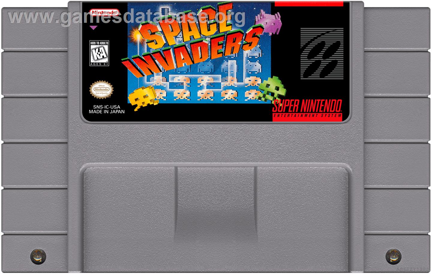 Space Invaders - Nintendo SNES - Artwork - Cartridge