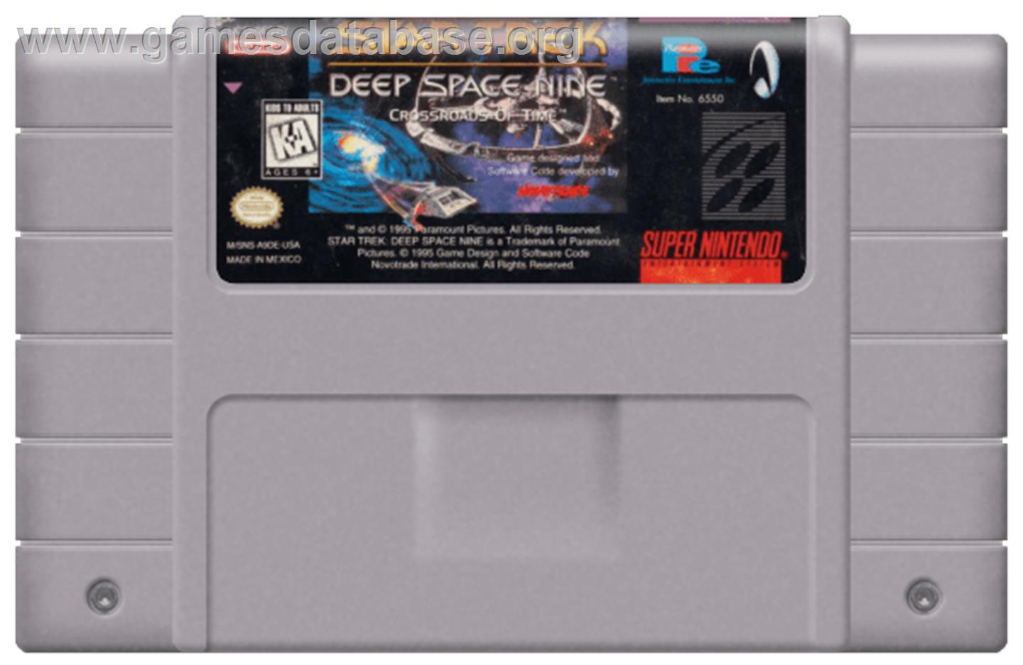 Star Trek: Deep Space Nine - Crossroads of Time - Nintendo SNES - Artwork - Cartridge