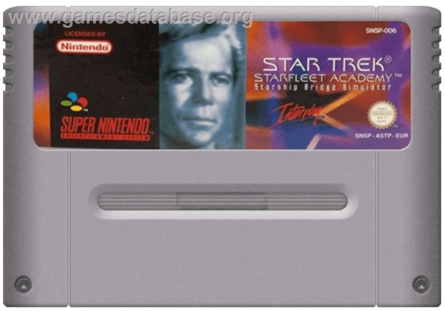 Star Trek: Starfleet Academy - Starship Bridge Simulator - Nintendo SNES - Artwork - Cartridge
