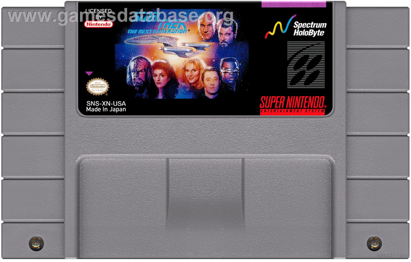 Star Trek - The Next Generation - Future's Past - Nintendo SNES - Artwork - Cartridge