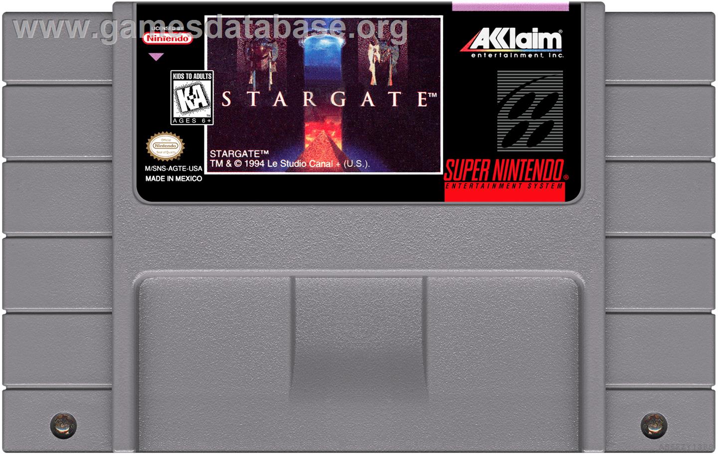 Stargate - Nintendo SNES - Artwork - Cartridge