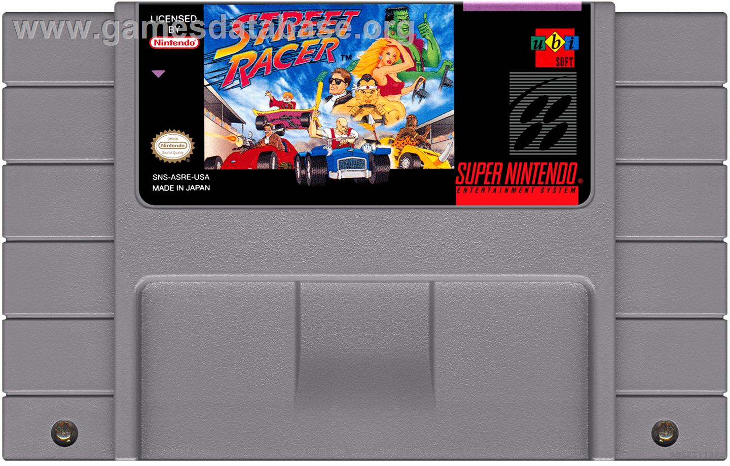 Street Racer - Nintendo SNES - Artwork - Cartridge