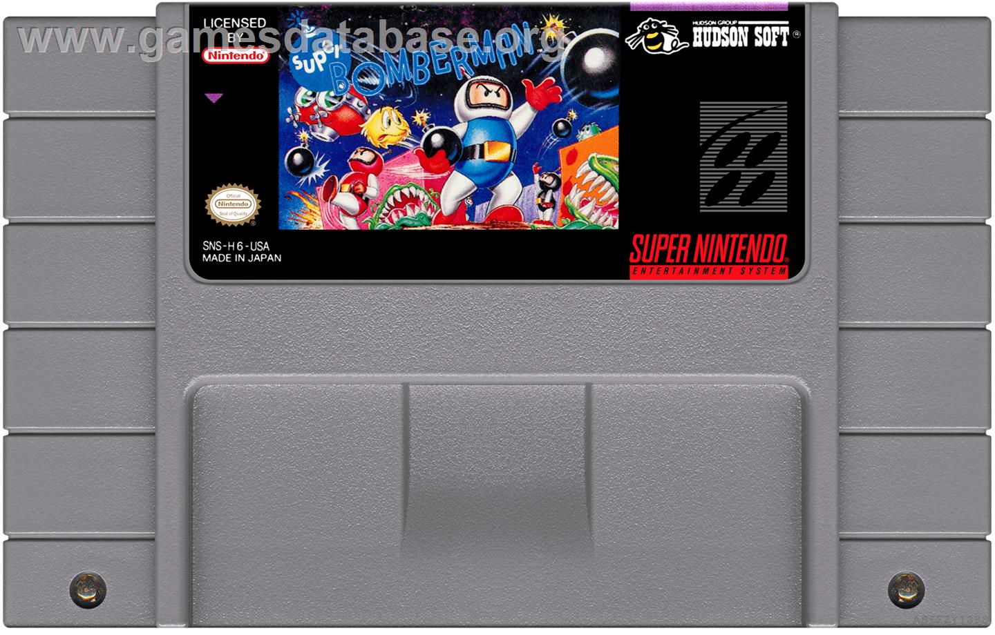 Super Bomberman - Nintendo SNES - Artwork - Cartridge