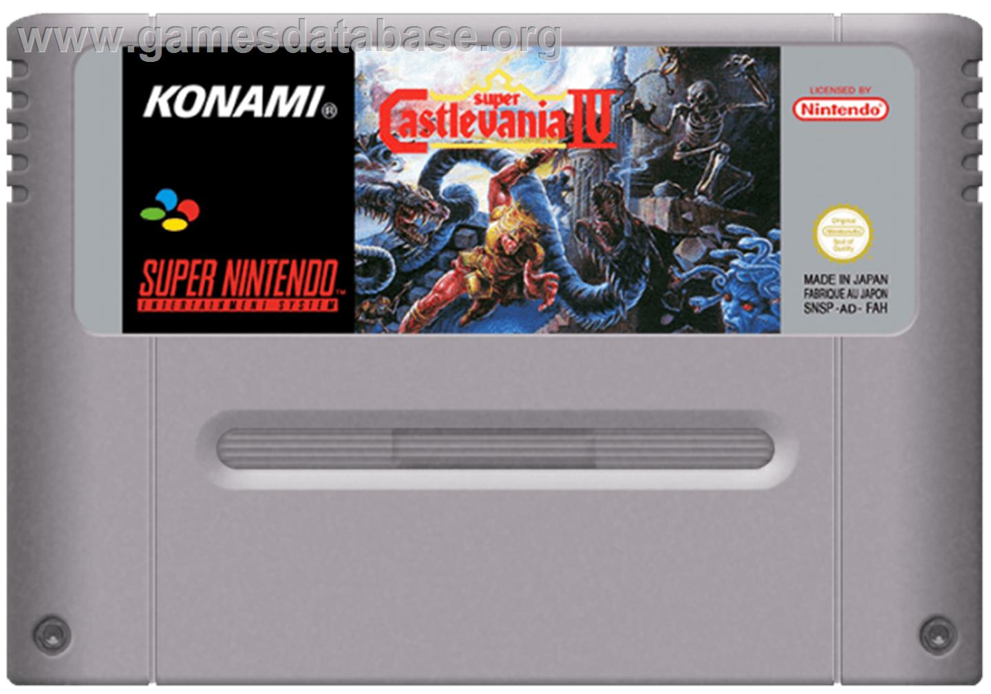Super Castlevania IV - Nintendo SNES - Artwork - Cartridge