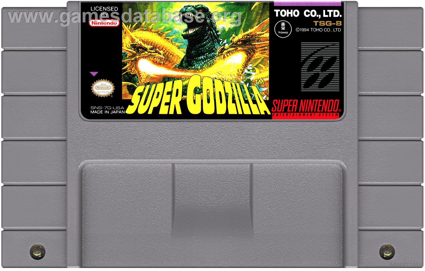 Super Godzilla - Nintendo SNES - Artwork - Cartridge