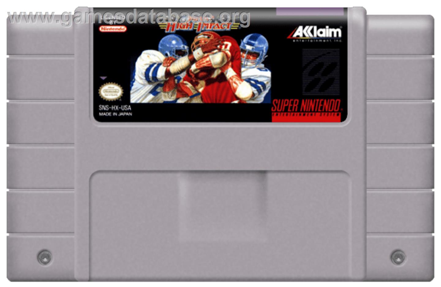 Super High Impact - Nintendo SNES - Artwork - Cartridge