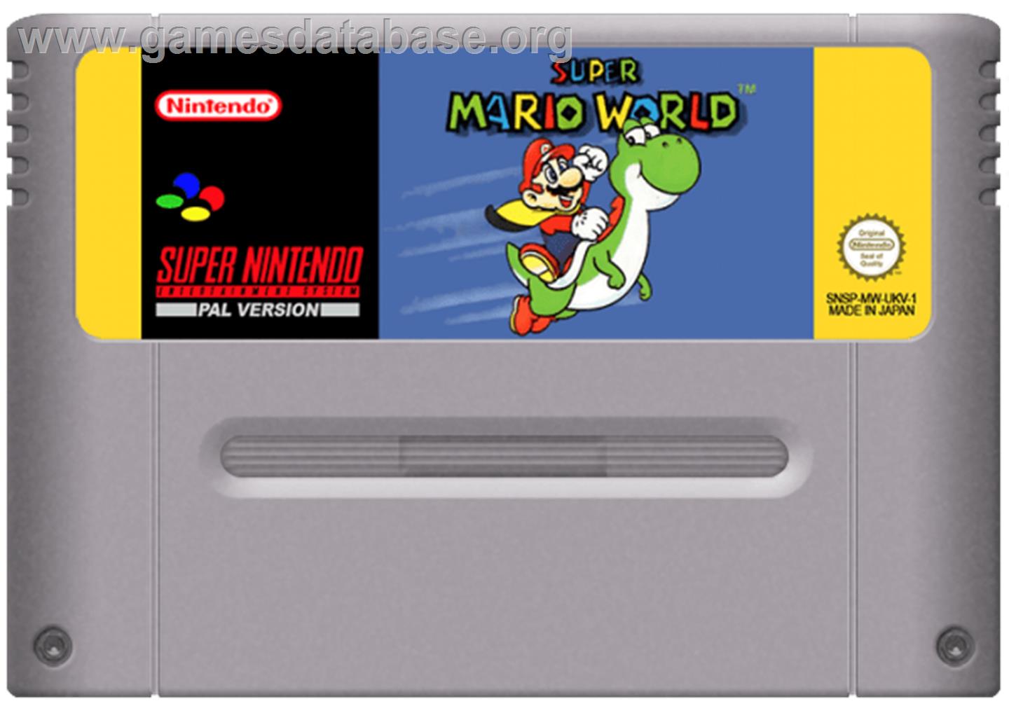 Super Mario World - Nintendo SNES - Artwork - Cartridge