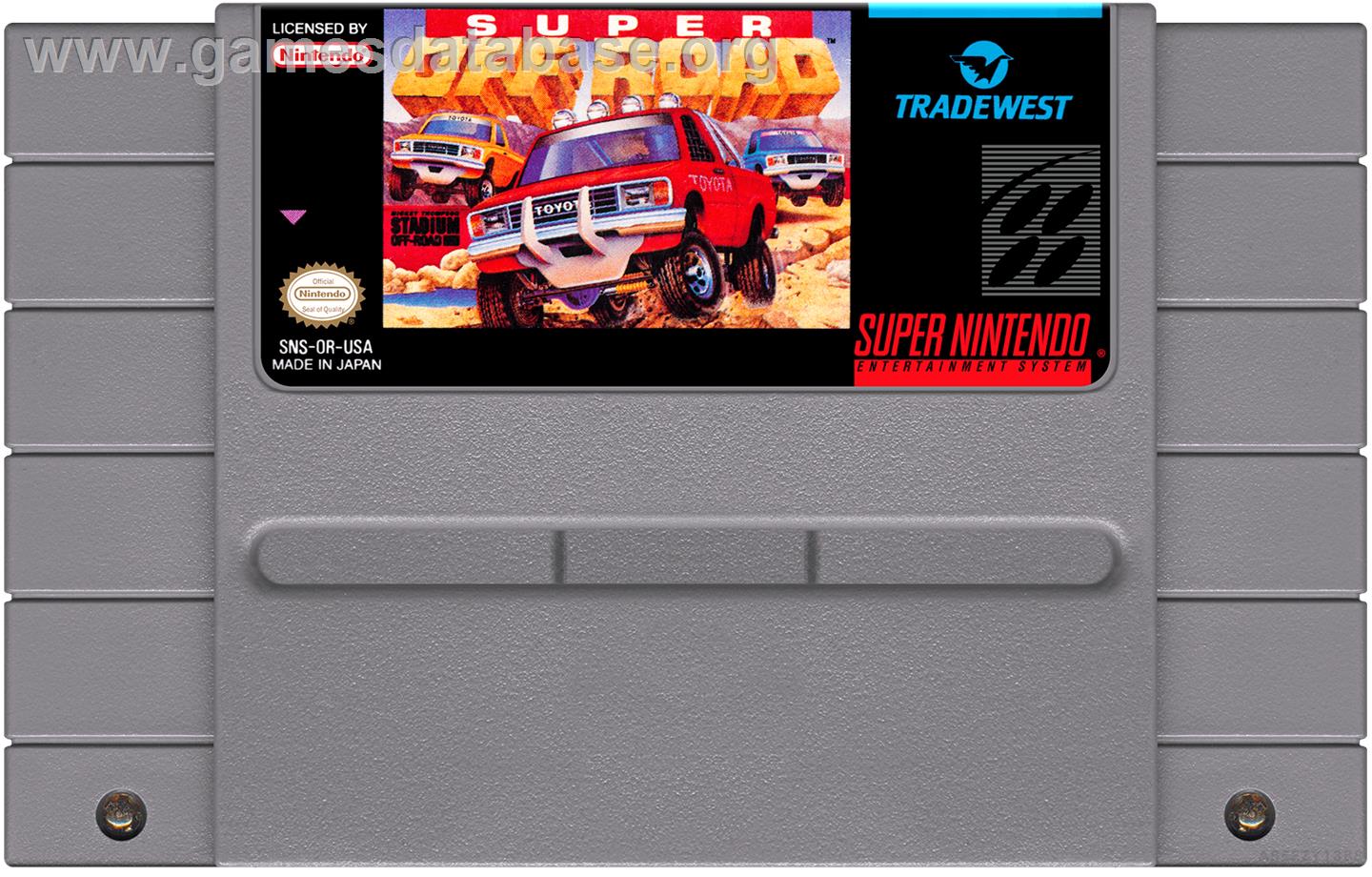 Super Off Road - Nintendo SNES - Artwork - Cartridge