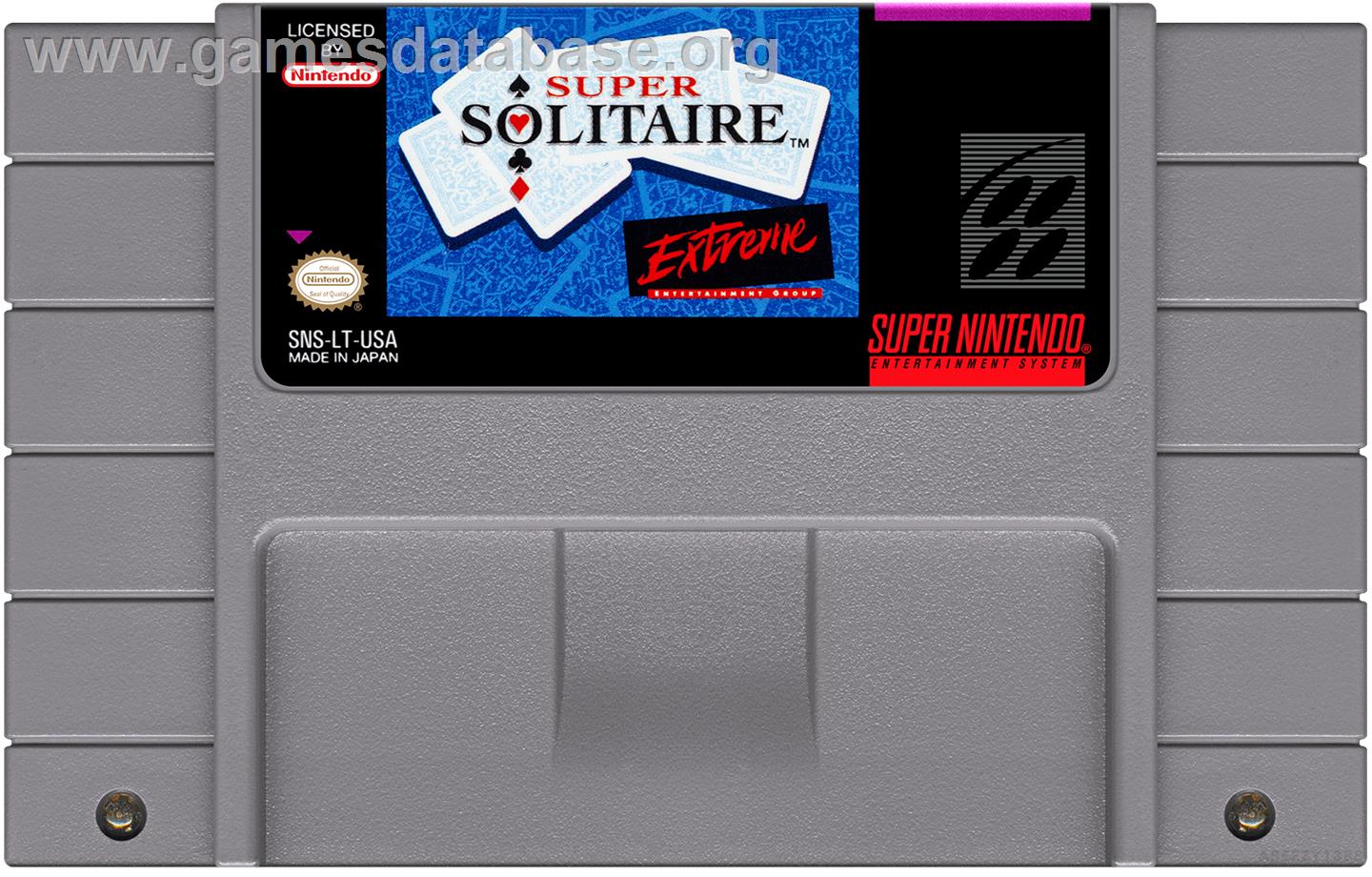 Super Solitaire - Nintendo SNES - Artwork - Cartridge