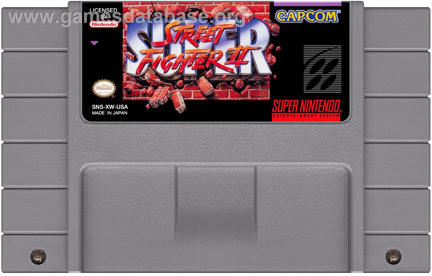 Super Street Fighter 2 - Nintendo SNES - Artwork - Cartridge
