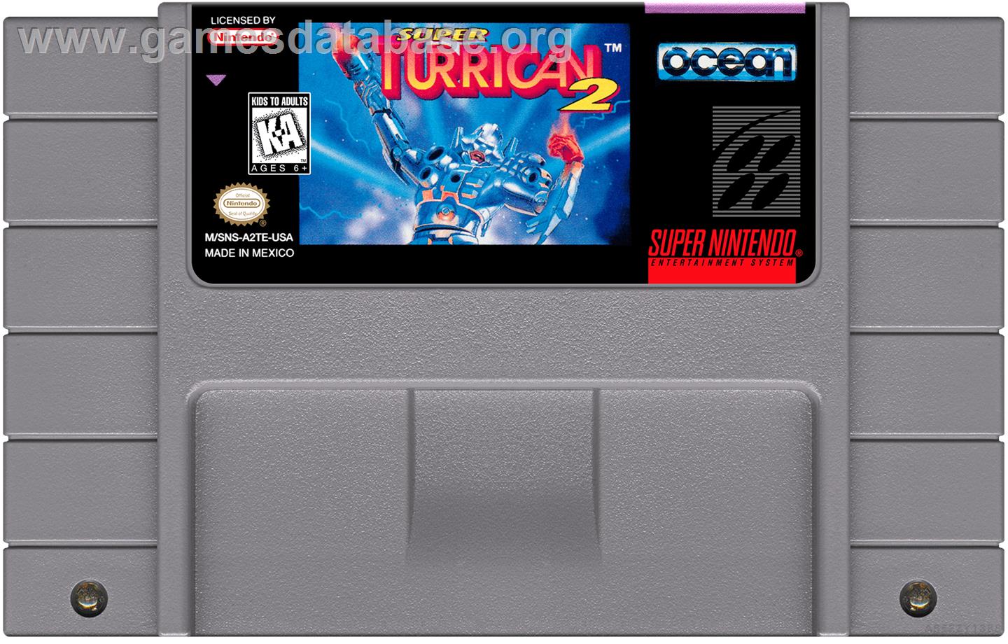 Super Turrican 2 - Nintendo SNES - Artwork - Cartridge