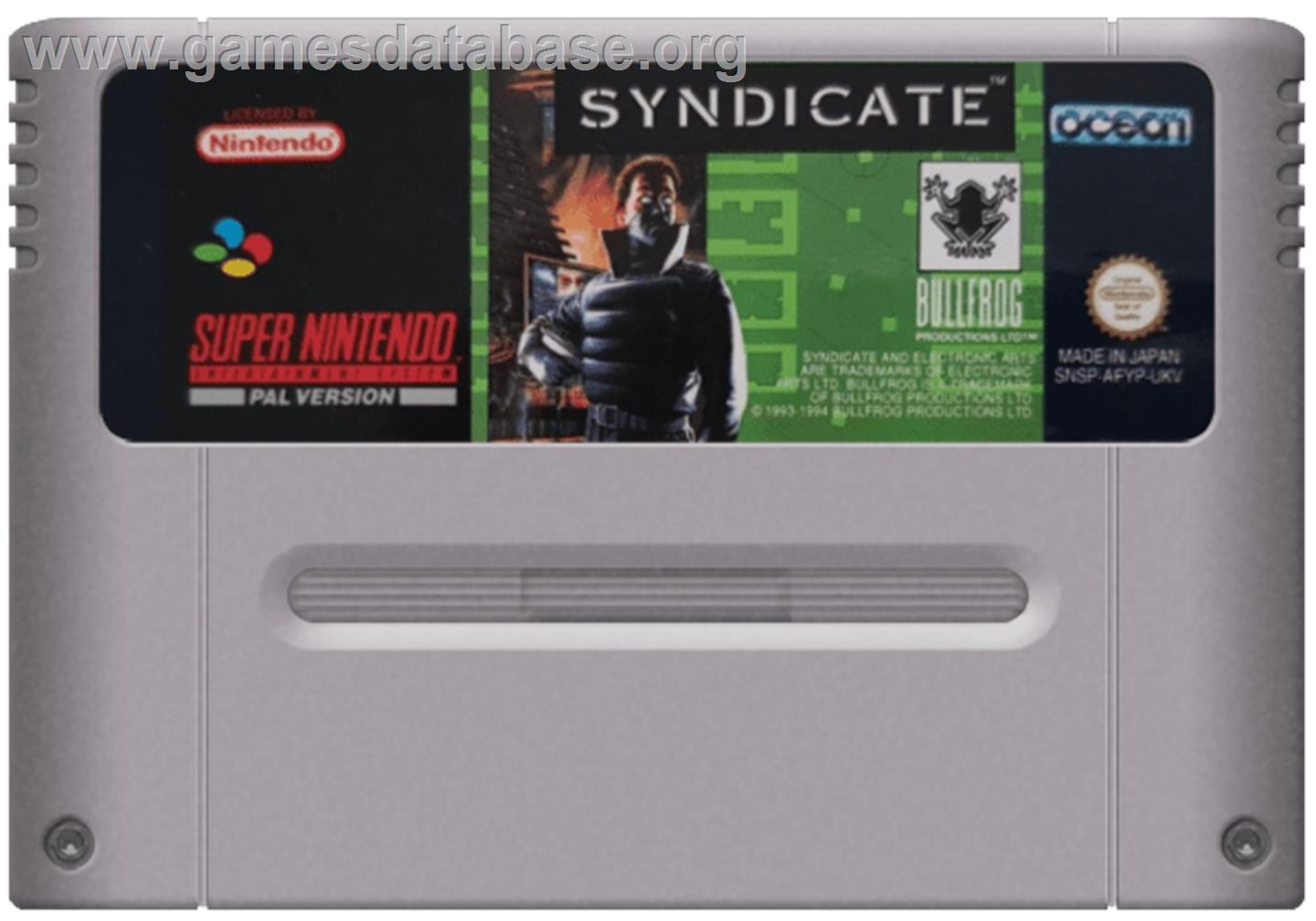 Syndicate - Nintendo SNES - Artwork - Cartridge