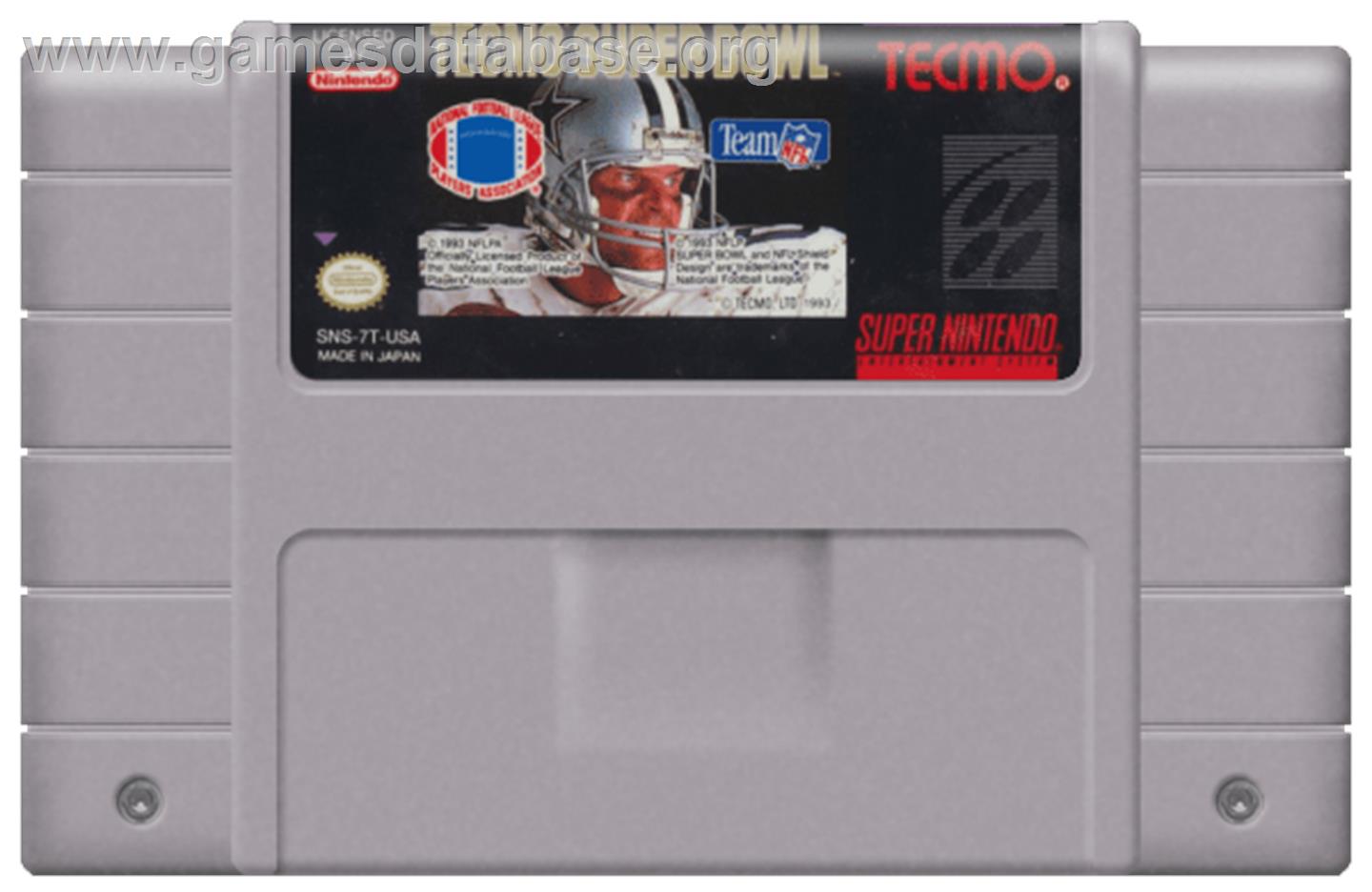 Tecmo Super Bowl - Nintendo SNES - Artwork - Cartridge