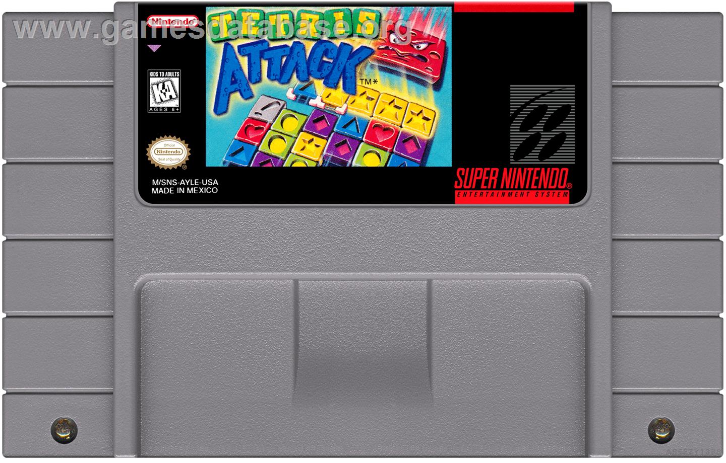 Tetris Attack - Nintendo SNES - Artwork - Cartridge