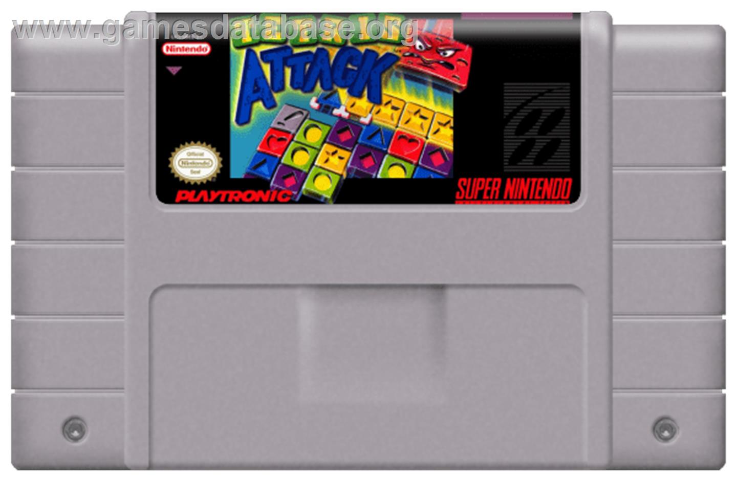 Tetris Attack - Nintendo SNES - Artwork - Cartridge