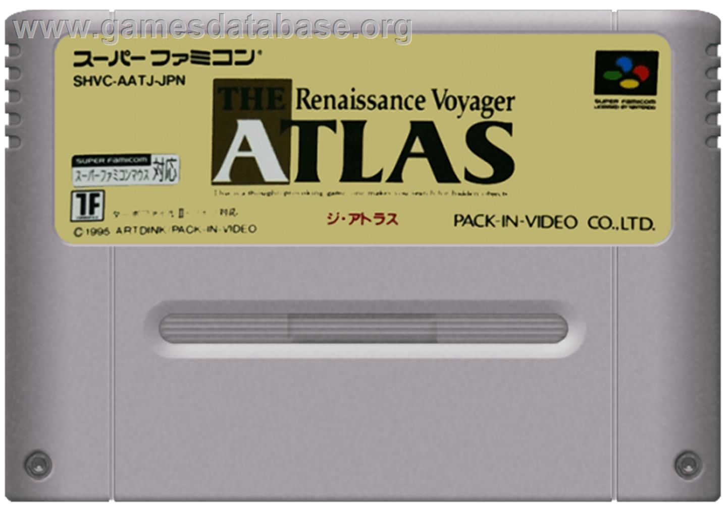 The Atlas: Renaissance Voyager - Nintendo SNES - Artwork - Cartridge
