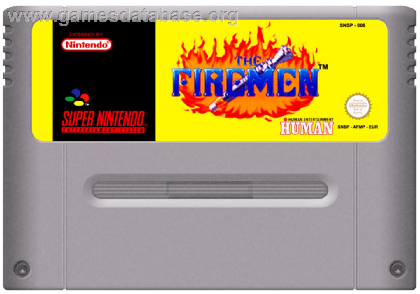 The Firemen - Nintendo SNES - Artwork - Cartridge