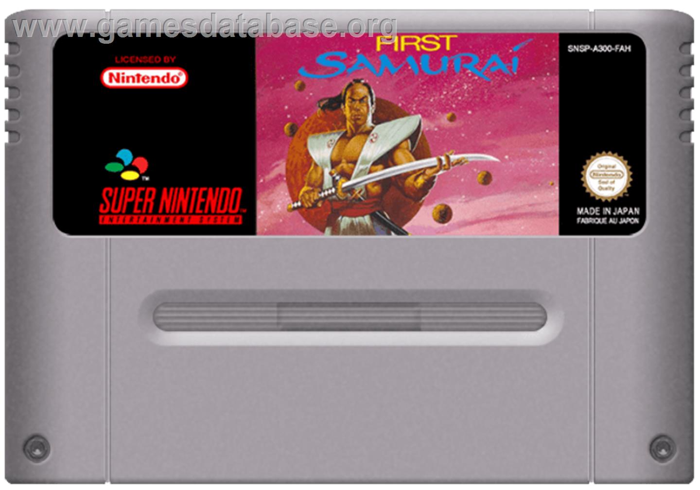 The First Samurai - Nintendo SNES - Artwork - Cartridge