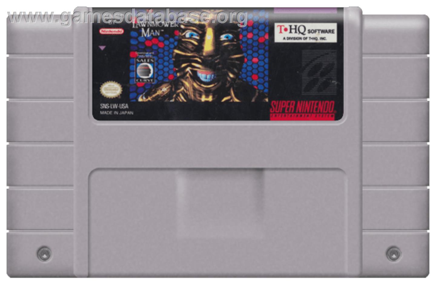The Lawnmower Man - Nintendo SNES - Artwork - Cartridge
