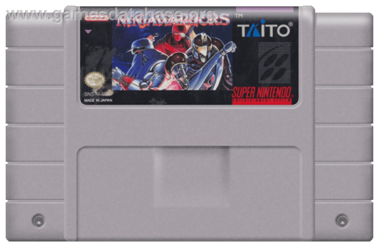 The Ninja Warriors - Nintendo SNES - Artwork - Cartridge