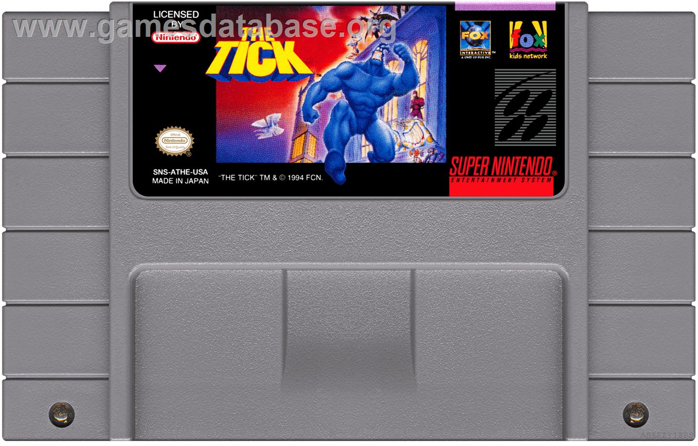 Tick, The - Nintendo SNES - Artwork - Cartridge