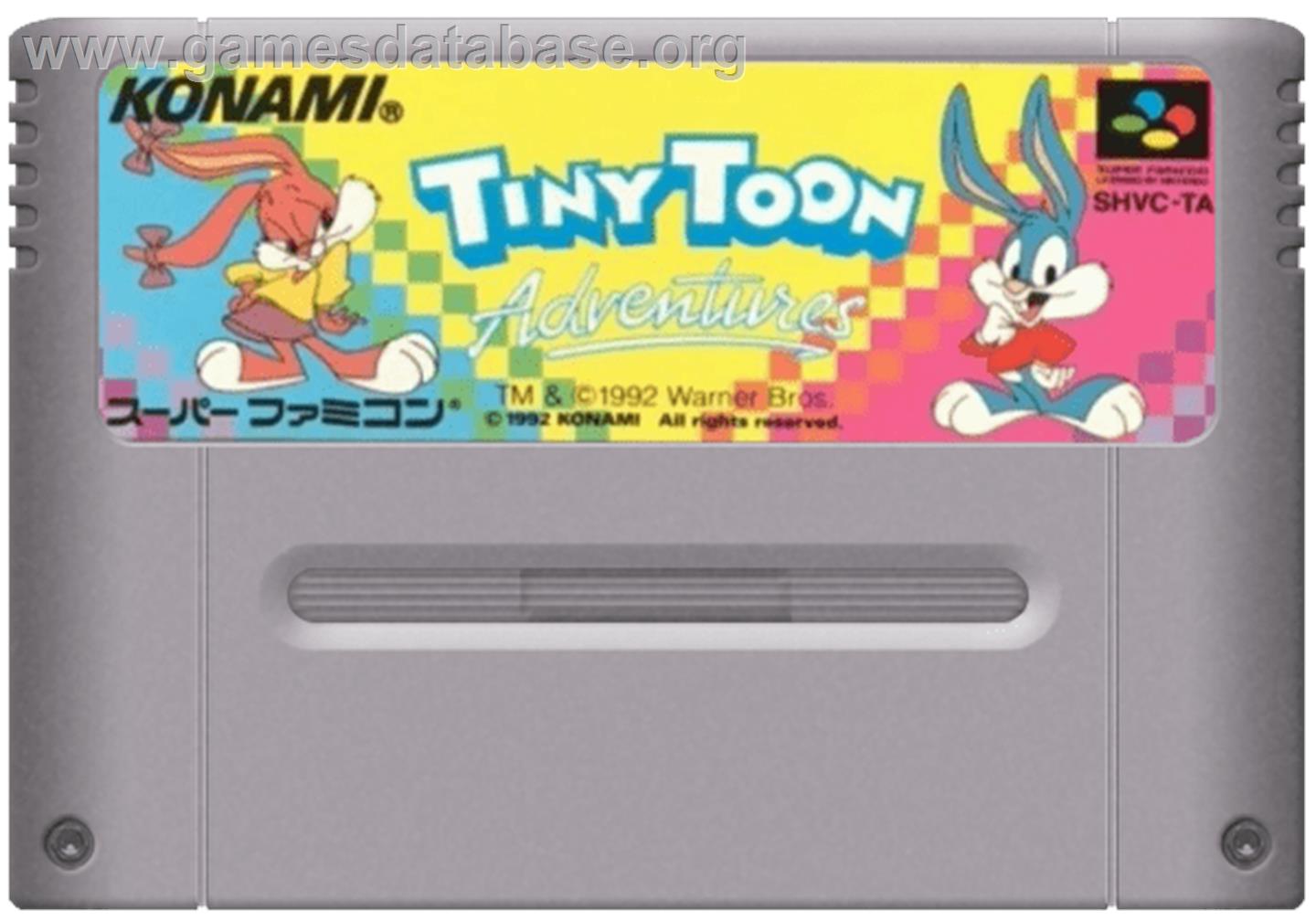 Tiny Toon Adventures: Buster Busts Loose! - Nintendo SNES - Artwork - Cartridge