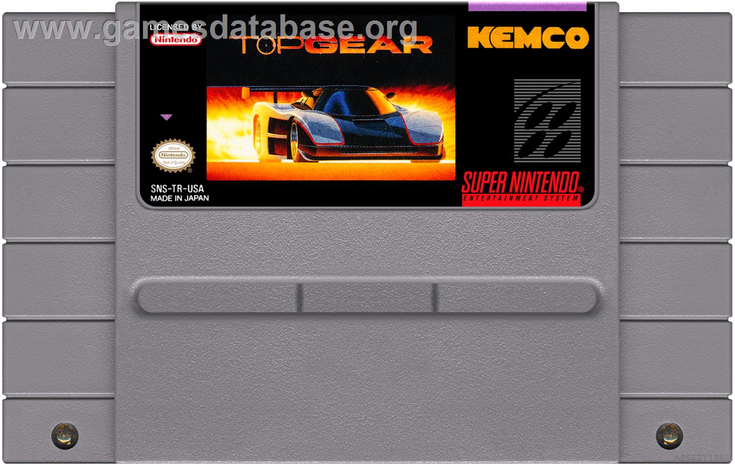 Top Gear - Nintendo SNES - Artwork - Cartridge
