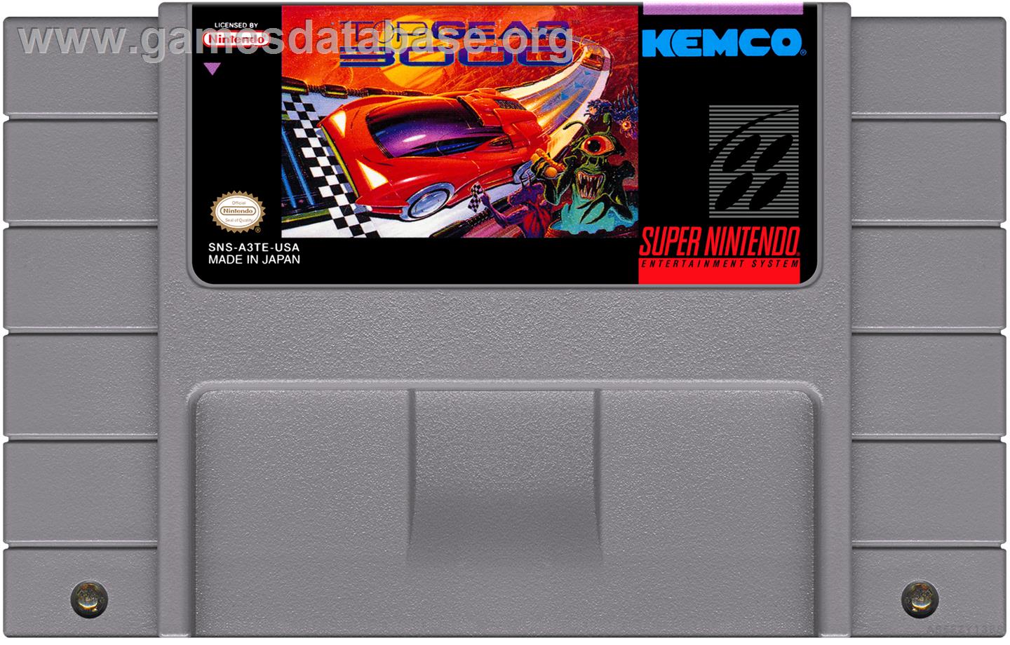 Top Gear 3000 - Nintendo SNES - Artwork - Cartridge