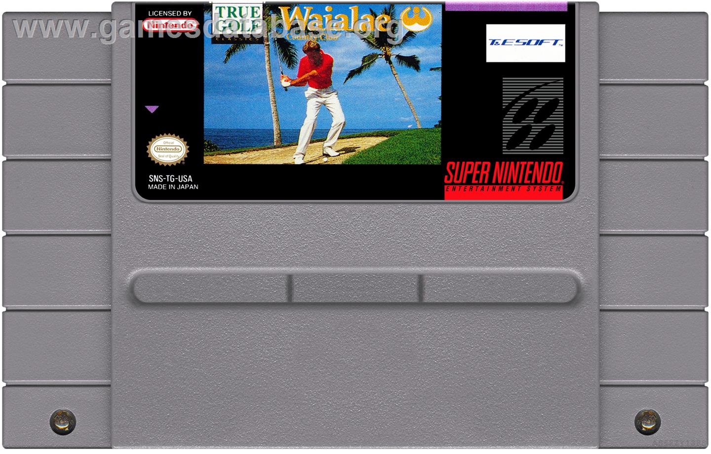 True Golf Classics - Waialae Country Club - Nintendo SNES - Artwork - Cartridge