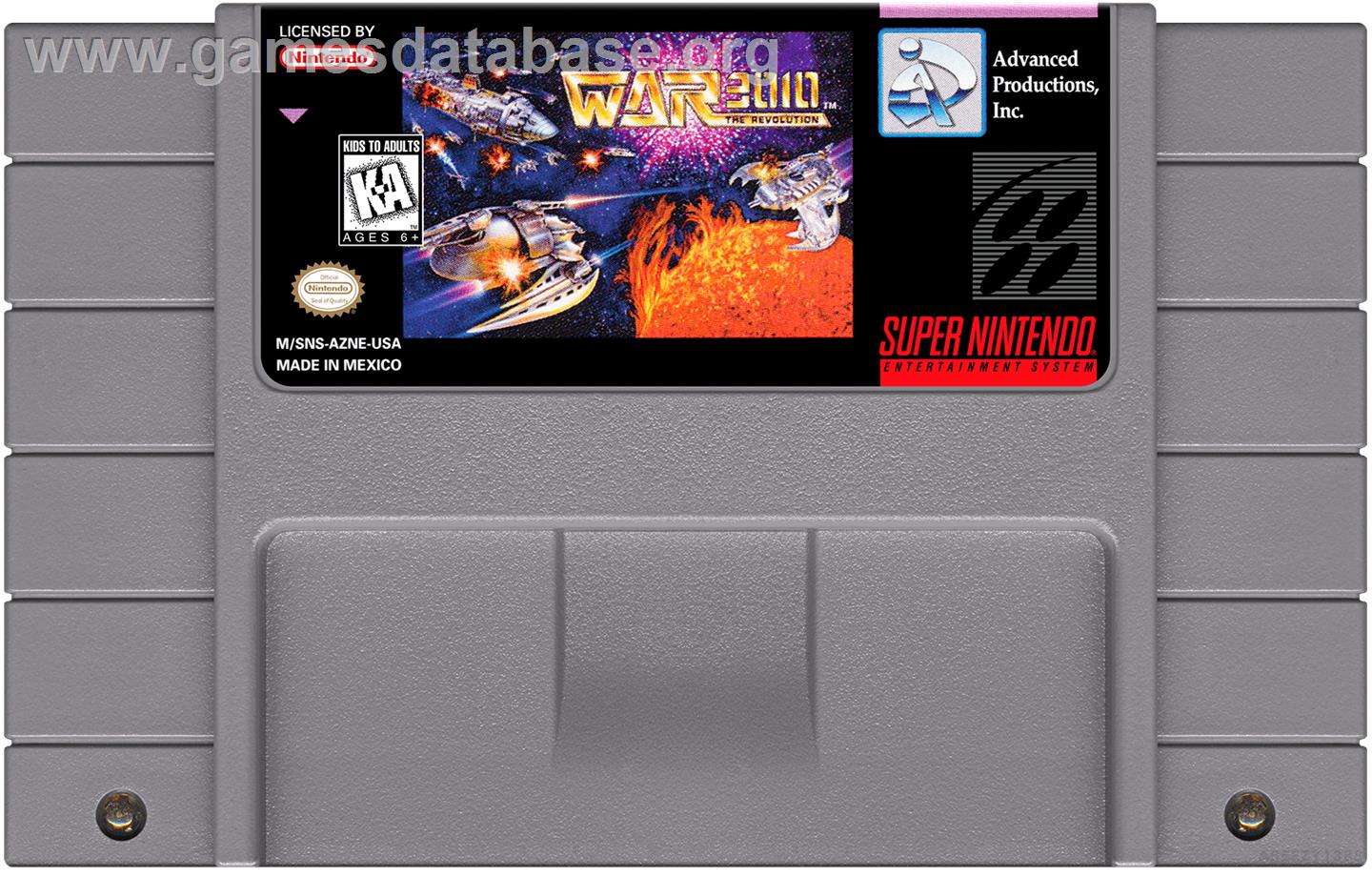 War 3010 - The Revolution - Nintendo SNES - Artwork - Cartridge