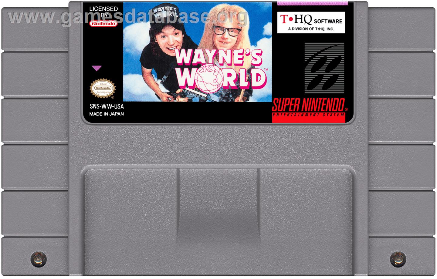 Wayne's World - Nintendo SNES - Artwork - Cartridge