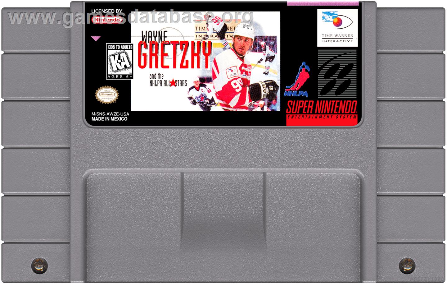 Wayne Gretzky And The Nhlpa All-stars - Nintendo SNES - Artwork - Cartridge