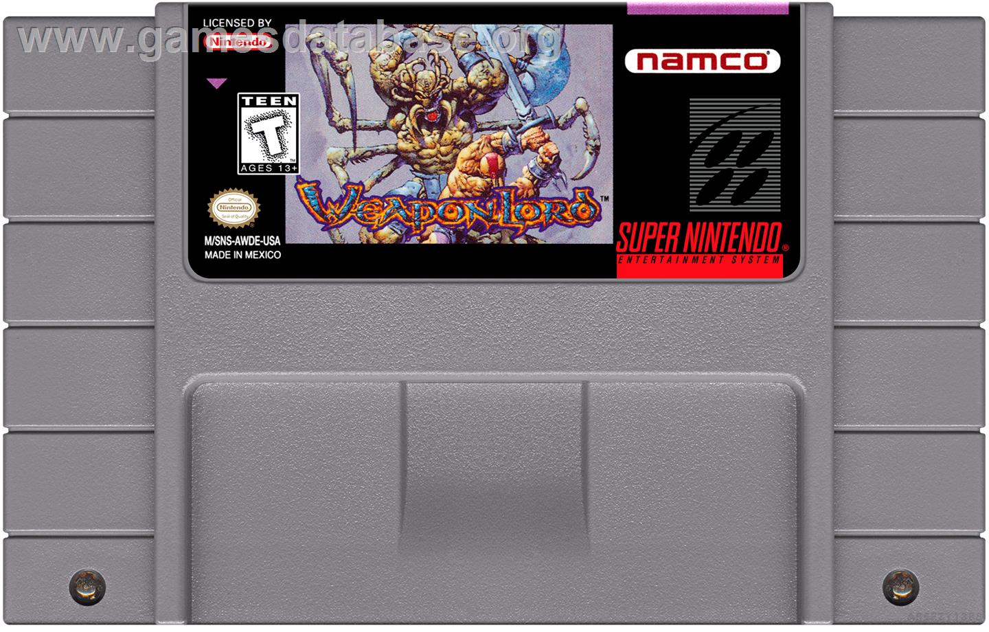 Weaponlord - Nintendo SNES - Artwork - Cartridge