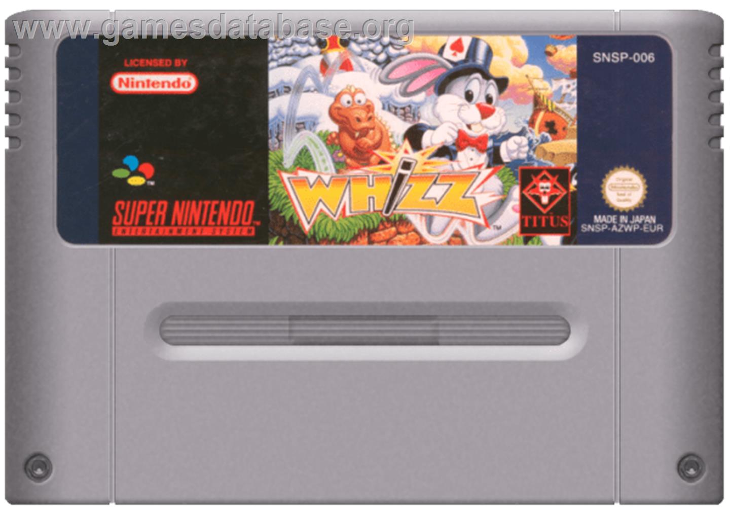 Whizz - Nintendo SNES - Artwork - Cartridge