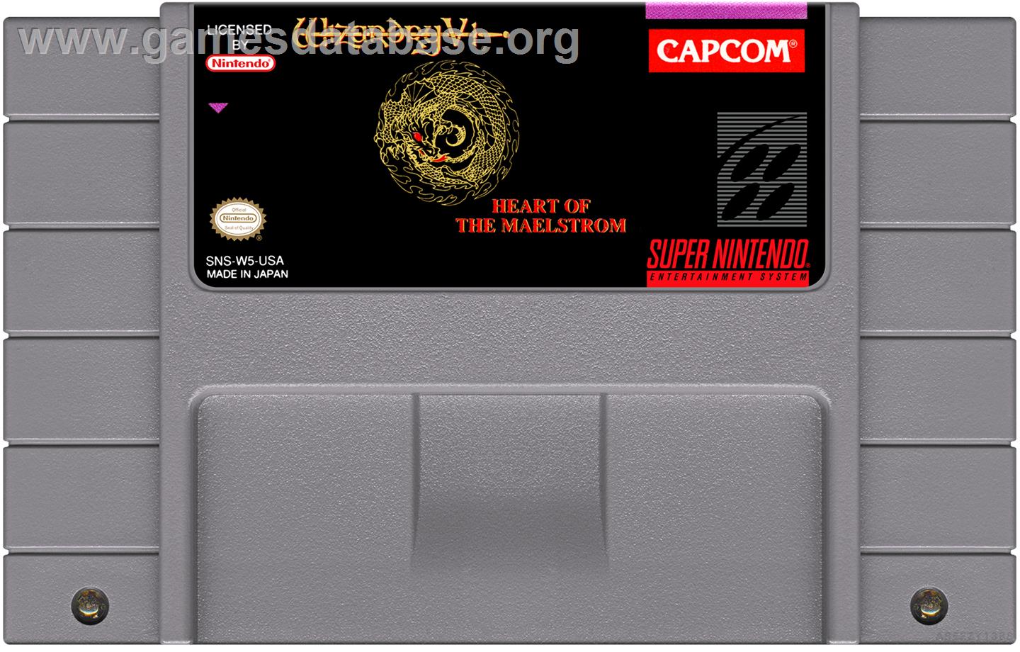 Wizardry 5 - Heart Of The Maelstrom - Nintendo SNES - Artwork - Cartridge