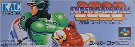 Top of cartridge artwork for 2020 Super Baseball on the Nintendo SNES.