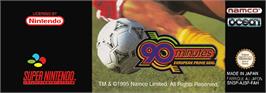 Top of cartridge artwork for 90 Minutes: European Prime Goal on the Nintendo SNES.