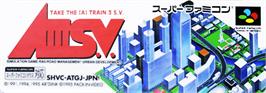 Top of cartridge artwork for A3 S.v. - A Ressha De Ikou 3 - Super Version on the Nintendo SNES.