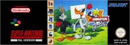 Top of cartridge artwork for Acme Animation Factory on the Nintendo SNES.
