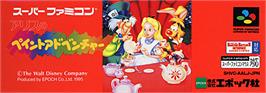 Top of cartridge artwork for Alice no Paint Adventure on the Nintendo SNES.