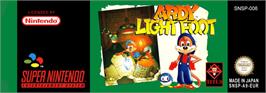 Top of cartridge artwork for Ardy Lightfoot on the Nintendo SNES.