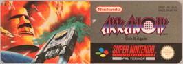 Top of cartridge artwork for Arkanoid: Doh It Again on the Nintendo SNES.